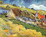 Famous Farmer Paintings - Farmer Huts in Auvers